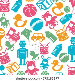 baby toys pattern background