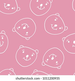 Baby toys pink seamless pattern