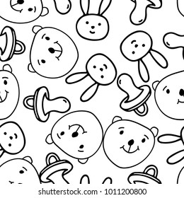 Baby toys seamless pattern