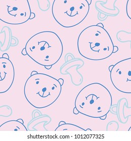 Baby toys seamless pattern
