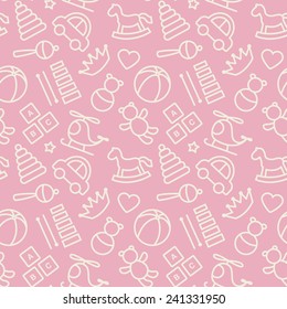 Baby Toys Seamless Pattern. 