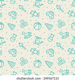 Baby toys seamless pattern. 