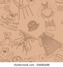 Baby toys seamless pattern.