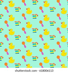 Baby toys seamless pattern.