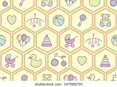 Baby toys seamless pattern.Can be used for textiles, paper
