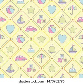 Baby toys seamless pattern. Can be used for textiles, paper and other design.