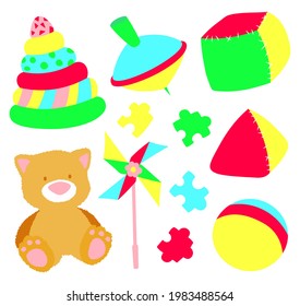 Baby toys teddy bear whirligig puzzle ball pyramid cube
