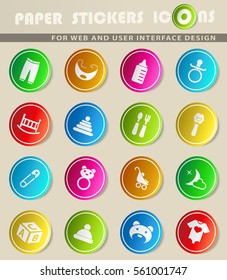 baby toys vector icons for user interface design