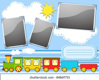 Baby Train Cheerful Vector Illustration Stock Vector (Royalty Free ...