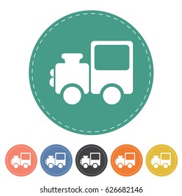 Baby train icon set. Vector illustration
