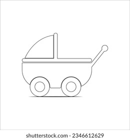 BABY TRAIN ICON VECTOR ILLUSTRATION SYMBOL DESIGN