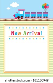 baby train new arrival gift card