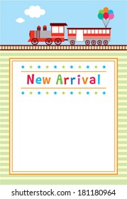 baby train new arrival gift card