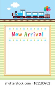 baby train new arrival gift card