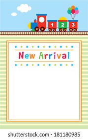 baby train new arrival gift card