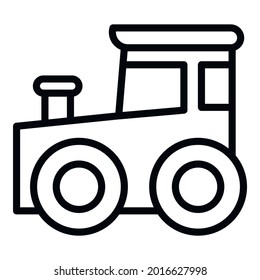 Baby train toy icon. Outline baby train toy vector icon for web design isolated on white background