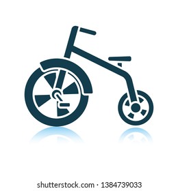 Baby trike icon. Shadow reflection design. Vector illustration.