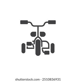 Baby trike vector icon. filled flat sign for mobile concept and web design. Tricycle glyph icon. Symbol, logo illustration. Vector graphics