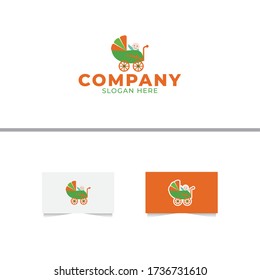 Baby Trolley Logo Design Template