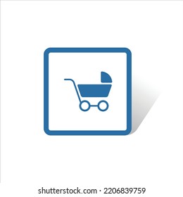 baby trolley sign illustration can be used as an icon