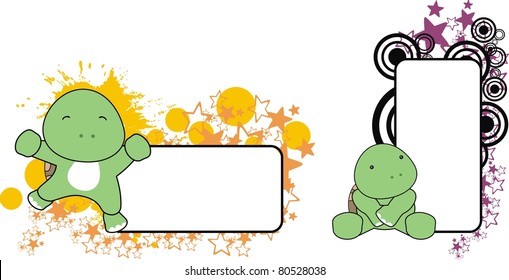 baby turtle copyspace  in vector format