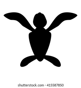 baby turtle silhouette