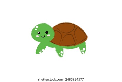 baby turtle vector illustration art