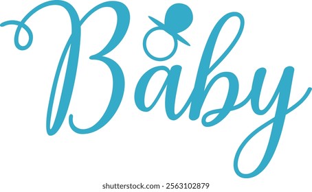 Baby typography design on plain white transparent isolated background for card, shirt, hoodie, sweatshirt, apparel, tag, mug, icon, poster or badge