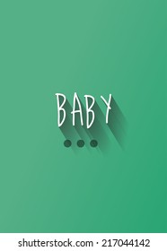 "baby" typography with shadow vector, Eps 10