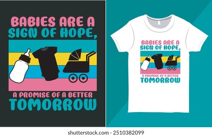 Baby Typography T-shirt Design Template, Baby Typography T-shirt Layout.