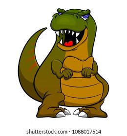 Baby Tyrannosaurus standing Cartoon Vector