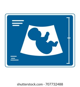 baby Ultrasound isolated icon