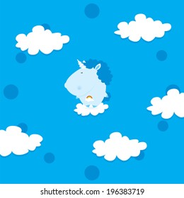 baby unicorn clock pattern