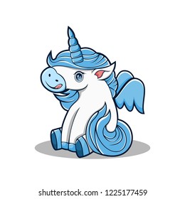 baby unicorn mascot carton vector illustration design for your company or brand