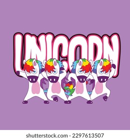baby unicorn vector illustration for baby t-shirt design