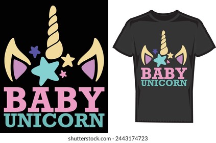 Baby Unicorn,Print Shirt Design,T Shirt,Gift,Gifts T Shirt,Print svg