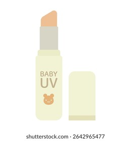 Baby UV Stick Illustration - Sunscreen Balm for Kids and Skincare Protection