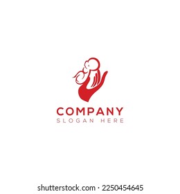 baby vector art logo design