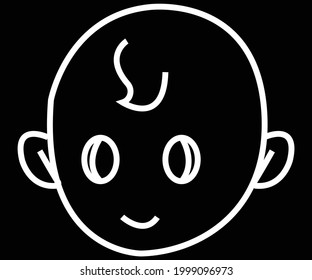 Vector de bebé con fondo negro