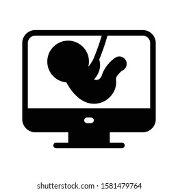 baby vector glyph flat icon 