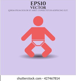 Icono del vector del bebé