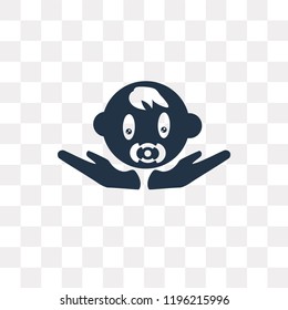Baby vector icon isolated on transparent background, Baby transparency concept can be used web and mobile