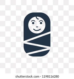 Baby vector icon isolated on transparent background, Baby transparency concept can be used web and mobile