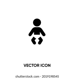 Baby vector icon. Modern, simple flat vector illustration for website or mobile app. Kid symbol, logo illustration. Pixel perfect vector graphics