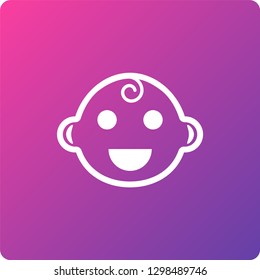 baby vector icon. baby single web icon on trendy gradient