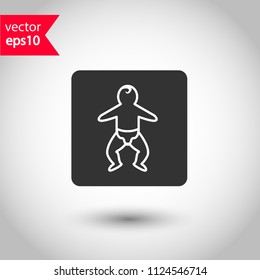 Baby vector icon. Studio background. EPS 10 vector sign.