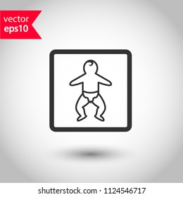Baby vector icon. Studio background. EPS 10 vector sign.
