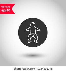 Baby vector icon. Studio background. EPS 10 vector sign.