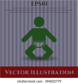 Baby vector icon or symbol