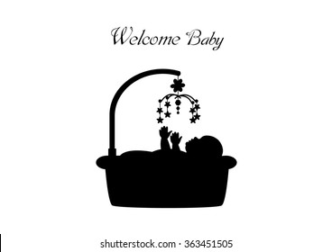 baby vector icons on white backgrounds